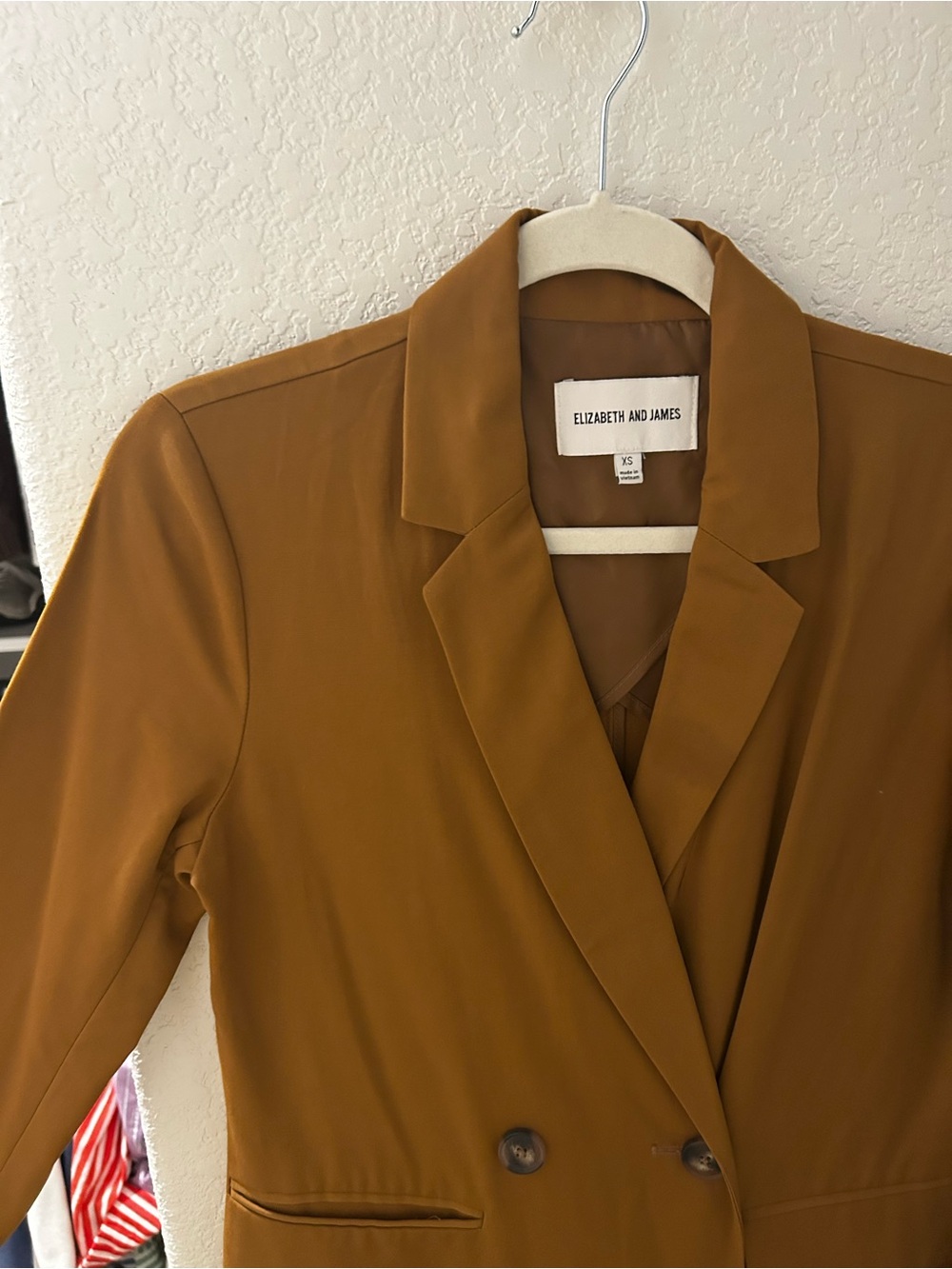 Elizabeth and James Rust-Brown Double-Breasted Blazer - Picture 3 of 7